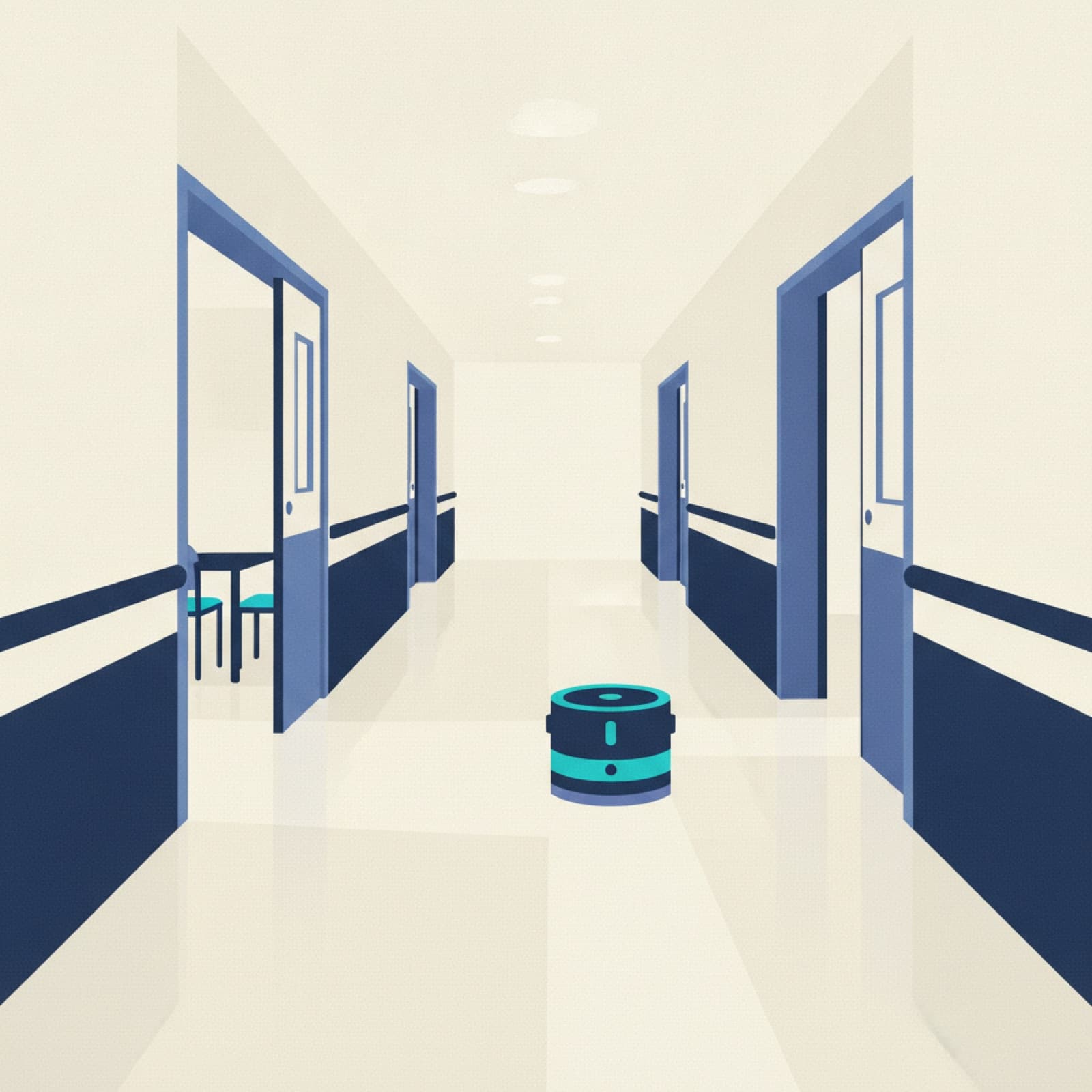 An aged care corridor connecting the common areas